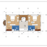 Mặt bằng tầng 3 nhà ống Tân cổ điển 5 tầng tại Bắc Ninh