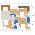 Mặt bằng tầng 3 dự án cải tạo khách sạn mini 5 tầng