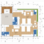 Mặt bằng tầng 4 của khách sạn mini tại Quảng Ninh