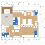 Mặt bằng tầng 5 dự án cải tạo khách sạn mini 5 tầng tại Quảng Ninh