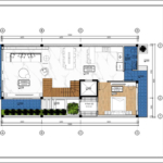 Mặt bằng tầng 1 của biệt thự hiện đại tại Hải Phòng