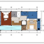 Mặt bằng tầng tum của biệt thự hiện đại 320m2 tại Hải Phòng