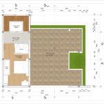 Mặt bằng tầng tum của khách sạn mini 5 tầng tại Quảng Ninh