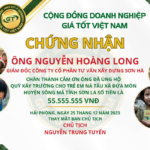 Chứng nhận gây quỹ tại điểm trường Nà Tấu, Sông Mã, Sơn La