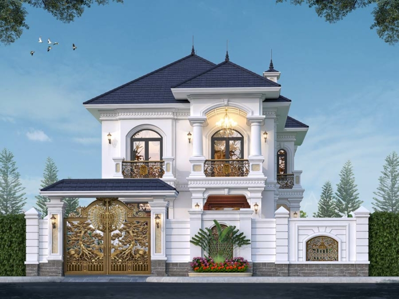 mẫu biệt thự 2 tầng kiểu Pháp mẫu biệt thự 2 tầng kiểu pháp