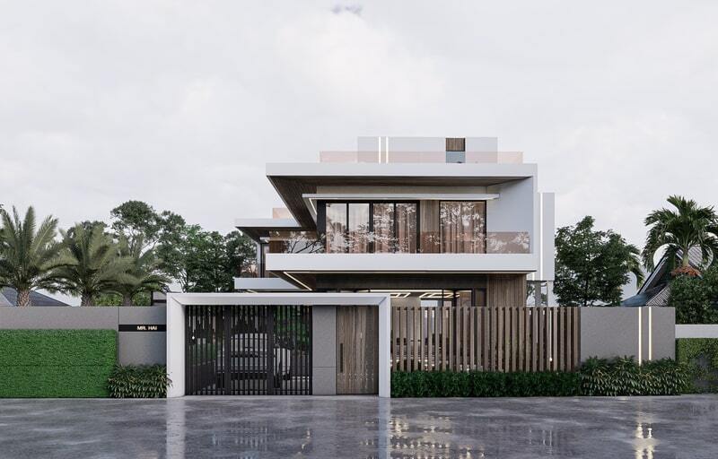 bản thiết kế biệt thự có bể bơi