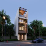 Hệ thống chiếu sáng tạo điểm nhấn thu hút trên mặt tiền nhà ống