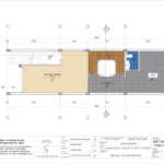 Mặt bằng tầng 1 nhà ống Hiện đại 5 tầng.