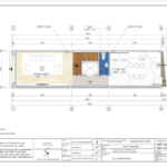 Mặt bằng tầng 1 nhà ống Hiện đại 4 tầng 64m2