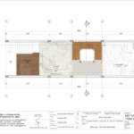 Mặt bằng tầng 2 nhà ống kinh doanh Hiện đại 5 tầng tại Bắc Giang.