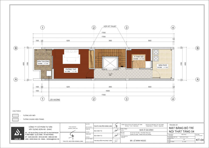 Nhà ống Hiện đại 4 tầng – Tổ ấm mơ ước cho cả gia đình 24 Mặt bằng tầng 4 nhà ống Hiện đại 64m2 tại Hải Dương.