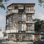 Nhà ống kinh doanh 4 tầng sở hữu thiết kế tối giản, Hiện đại.