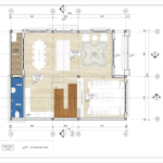 Mặt bằng tầng 1 của biệt thự Tân cổ điển 2 tầng 108m2 tại Hải Phòng