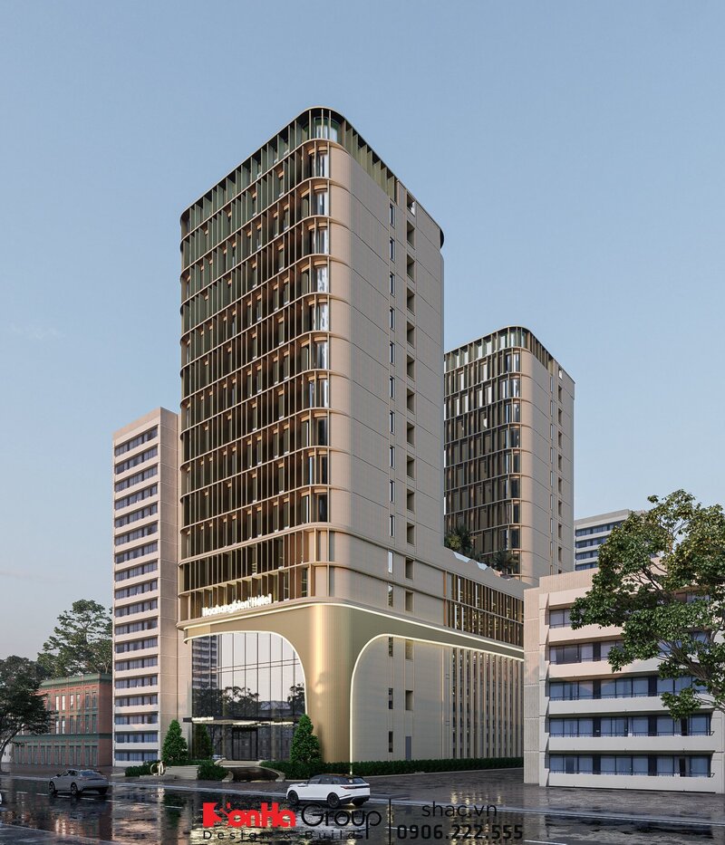 Thiết kế kiến trúc khách sạn đẹp, thu hút của khách sạn 3 sao tại Thanh Hóa