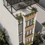 Sân vườn, cây xanh được sử dụng giúp tăng tính kết nối, thông thoáng cho ngôi nhà.