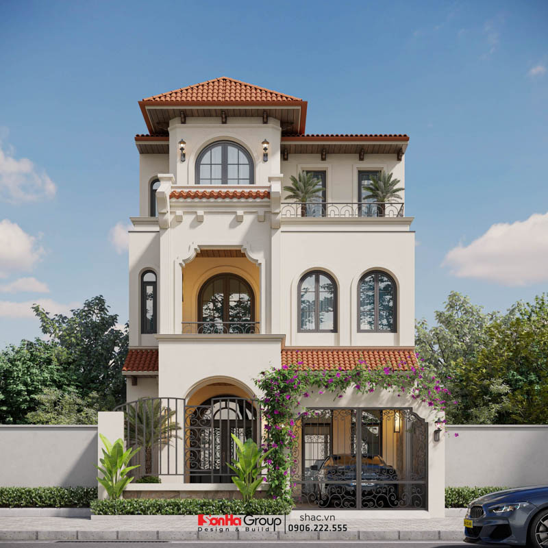 Sunshine Villa: Biệt thự Địa Trung Hải 3 tầng tràn ánh nắng 14 Biệt thự Địa Trung Hải thiết kế cá tính hòa hợp với đặc điểm của khu vực xây dựng.