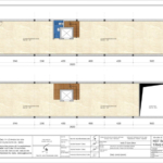 Mặt bằng tầng 1, 2 của nhà ống đơn giản kết hợp kinh doanh