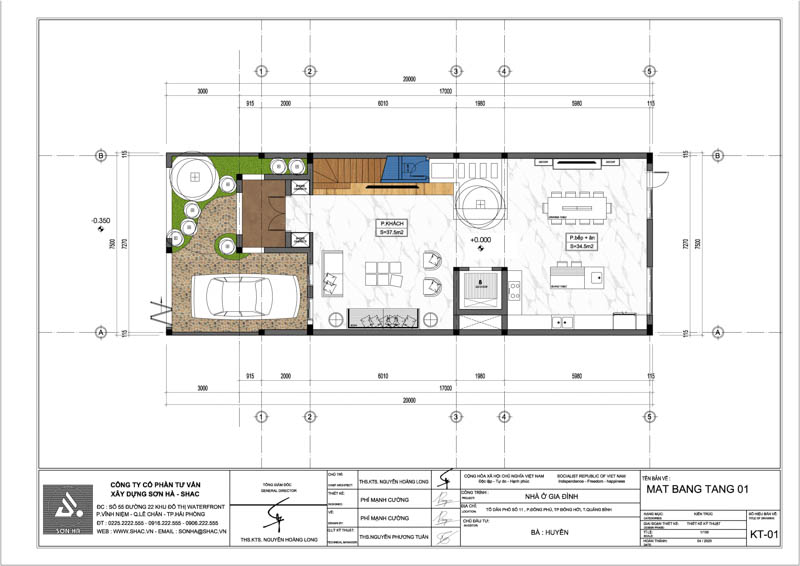 Sunshine Villa: Biệt thự Địa Trung Hải 3 tầng tràn ánh nắng 15 Mặt bằng tầng 1 của biệt thự Địa Trung Hải 3 tầng tại Gia Lai