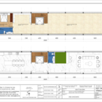 Mặt bằng tầng 3, 4 của nhà ống đơn giản 5 tầng tại Quảng Ninh