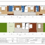 Mặt bằng tầng 5, tầng tum của nhà phố kinh doanh 5 tầng 135m2