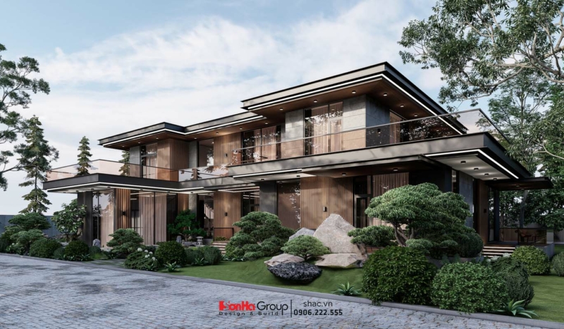 Mẫu biệt thự kiểu Nhật Bản phong cách Hiện đại
