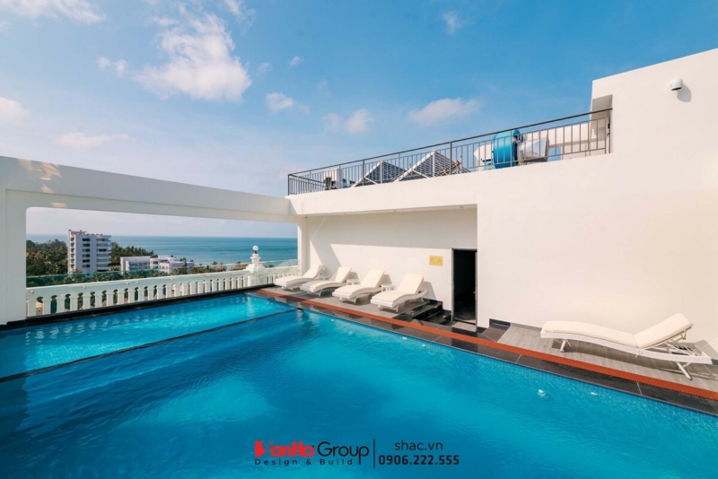 Sơn Hà Group Bật Mí Công Thức Thiết Kế Khách Sạn Hiện Đại Sinh Lời Cao 8 Bể bơi tầng thượng là nam châm lợi nhuận giúp tăng doanh thu cho khách sạn