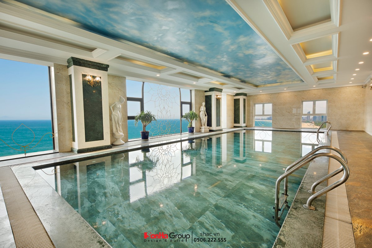 Tiện ích hồ bơi là hạng mục thiết kế được các khách hàng rất yêu thích tại khách sạn 5 sao