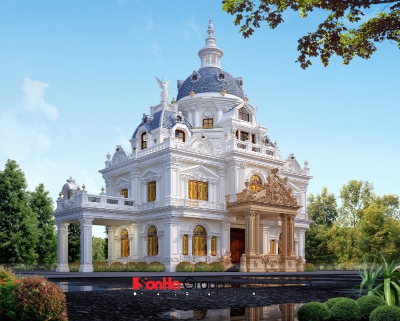 Thi công biệt thự 2 tầng cổ điển 250m2