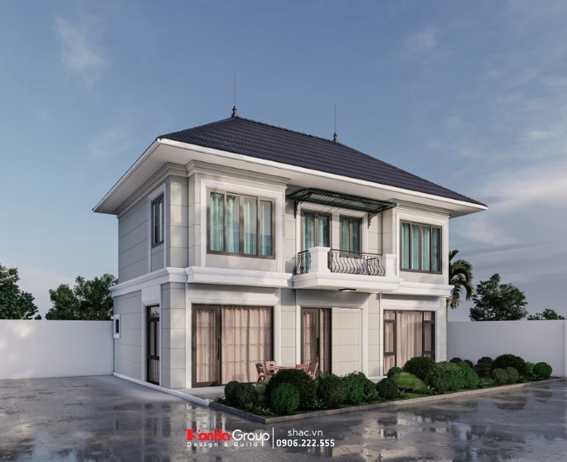 Thi công biệt thự 2 tầng mái Thái ấn tượng tại Hải Phòng