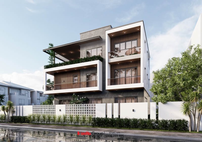 Xây nhà biệt thự 2 tầng đẹp, đẳng cấp 2024