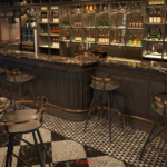 Nội thất cổ điển pha lẫn hiện đại là điểm nổi bật trong thiết kế của nhà hàng