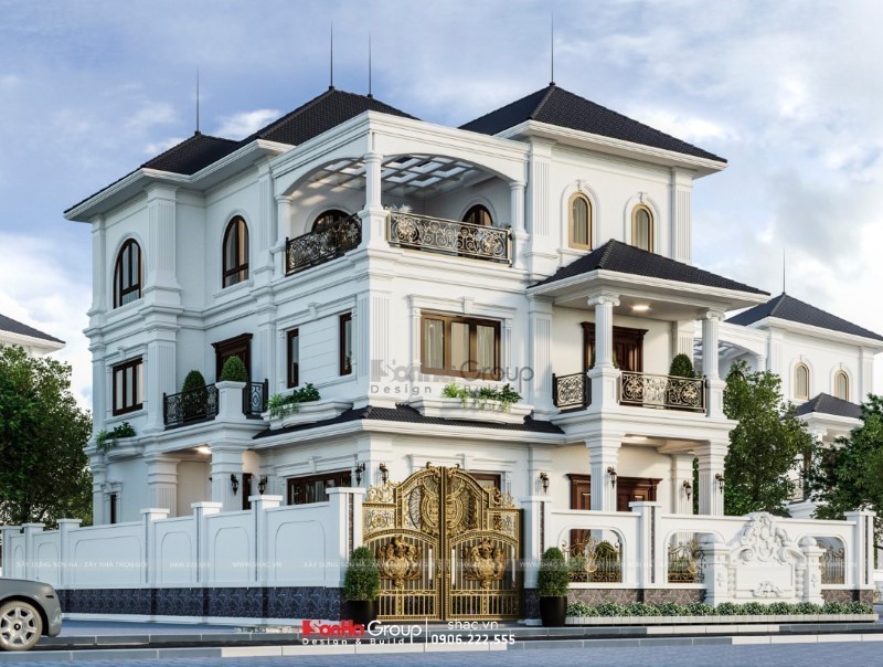 Biệt Thự 3 Tầng - Kiến Tạo Không Gian Sống Đẳng Cấp Với Thiết Kế Hiện Đại 14 Thi công biệt thự tân cổ điển 3 tầng mái nhật cá tính