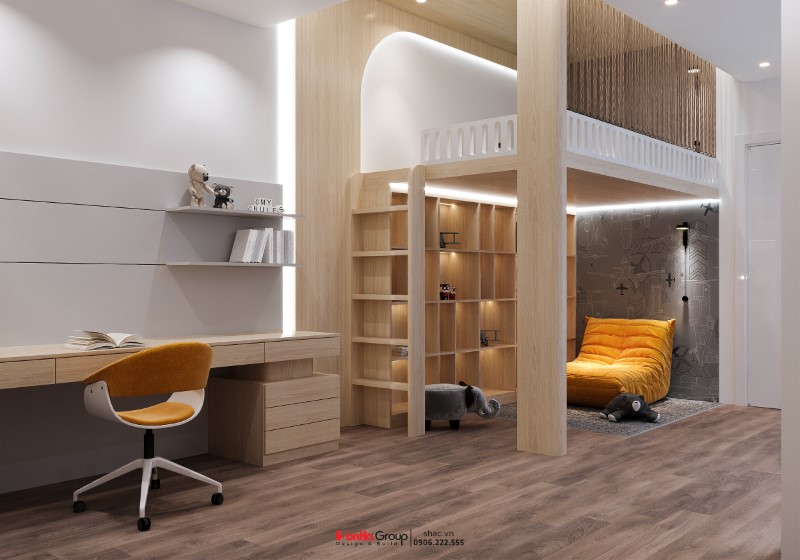 Sơn Hà Group: Công ty thiết kế thi công nội thất biệt thự uy tín với hàng ngàn mẫu thiết kế đẹp, đẳng cấp 4 Thiết kế phòng ngủ con trai đa công năng với khu vực học tập, giải trí, nghỉ ngơi