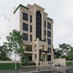 Khách sạn mini được xây dựng trên một khu đất trên sườn đồi