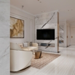 Không gian sinh hoạt chung tại tầng 2 nhà ở kết hợp kinh doanh