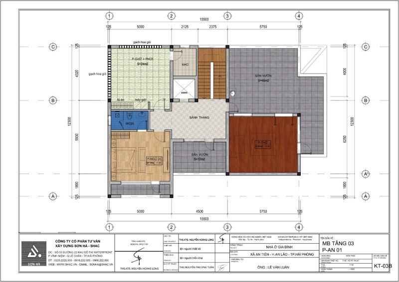 Mặt bằng tầng 3 biệt thự phong cách hiện đại rất được ưa chuộng hiện nay