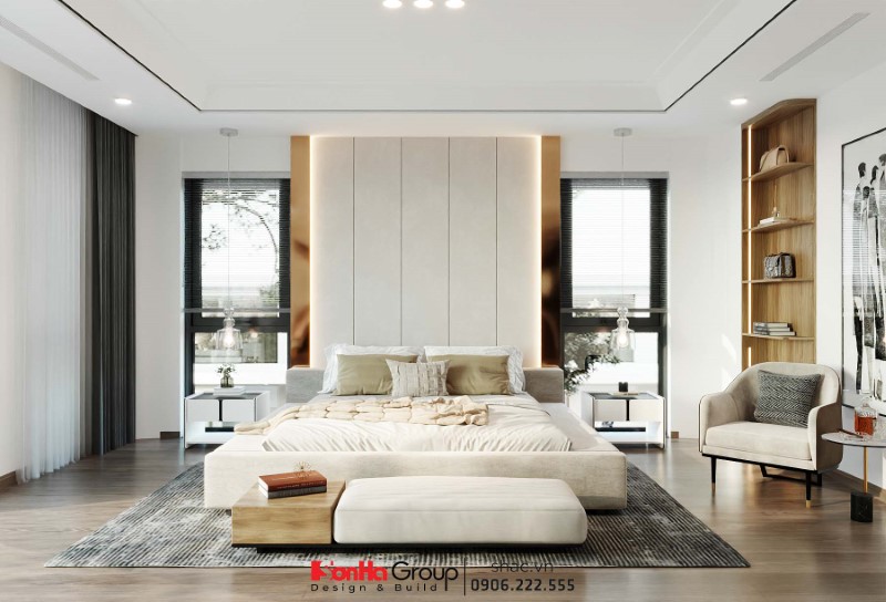 Thiết kế biệt thự hiện đại 500m2: Biến nắng Đông thành điểm sáng đặc biệt 32 Phòng ngủ sang trọng với bố cục không gian đối xứng và nội thất tinh giản