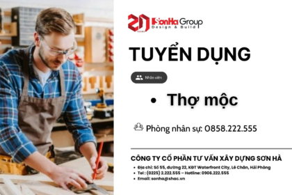 SƠN HÀ GROUP TUYỂN DỤNG THỢ MỘC TẠI XƯỞNG SẢN XUẤT