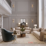 Thiết kế phòng khách sang trọng tại nhà ở kết hợp kinh doanh