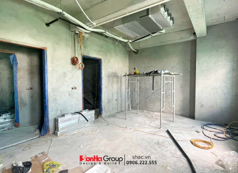 Biệt thự 4 tầng đang chuẩn bị bước vào giai đoạn thi công nội thất