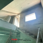 Biệt thự 4 tầng đang dần được hoàn thiện phần thô