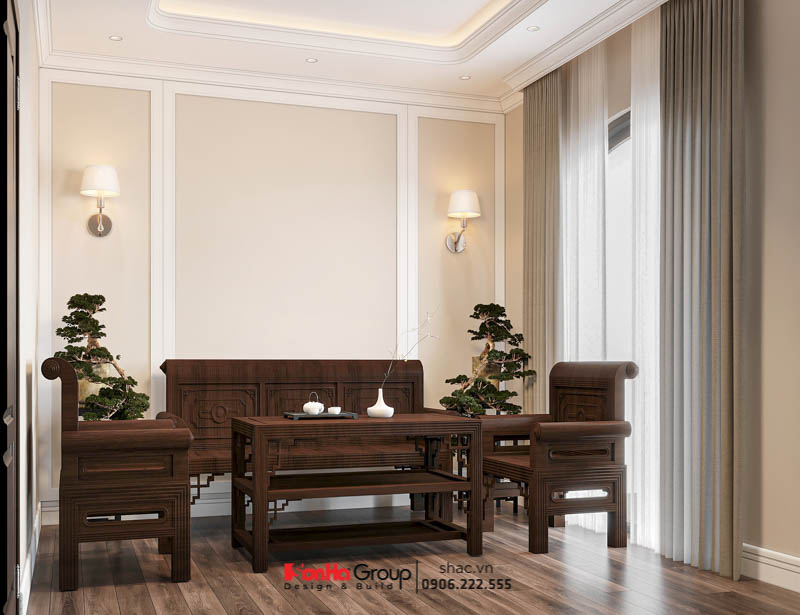 Các khoảng không thư giãn được đặt xen kẽ trong từng tầng của biệt thự