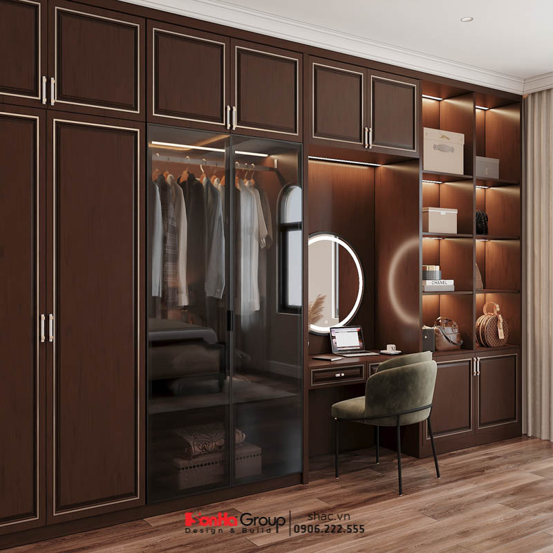 Căn biệt thự 4 tầng lưu giữ những khoảnh khắc chậm trôi của thời gian 88 Không gian tích hợp nhiều công năng trong phòng ngủ của gia đình.