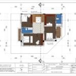 Mặt bằng tầng 2 trong thiết kế biệt thự 4 tầng tại Hải Phòng