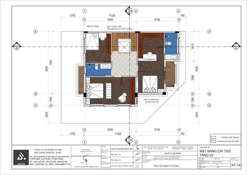 Căn biệt thự 4 tầng lưu giữ những khoảnh khắc chậm trôi của thời gian 55 Mặt bằng tầng 2 trong thiết kế biệt thự 4 tầng tại Hải Phòng