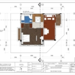 Mặt bằng tầng 3 trong biệt thự 4 tầng tân cổ điển tại Hải Phòng
