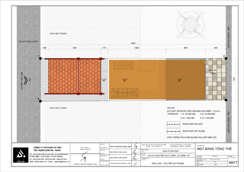 Mặt bằng tổng thể của nhà phố kết hợp kinh doanh tại Hải Phòng