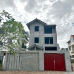 Mặt tiền biệt thự song lập khi đã hoàn thiện phần thô