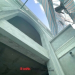 Một phần mặt tiền biệt thự đã được hoàn thiện phần thô