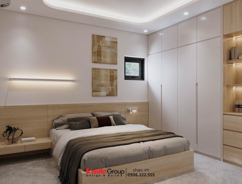 Biệt thự song lập kết hợp văn phòng kinh doanh 90m2 tại Hải Phòng 53 Phòng ngủ nhỏ, tiện nghi trong biệt thự song lập kết hợp kinh doanh